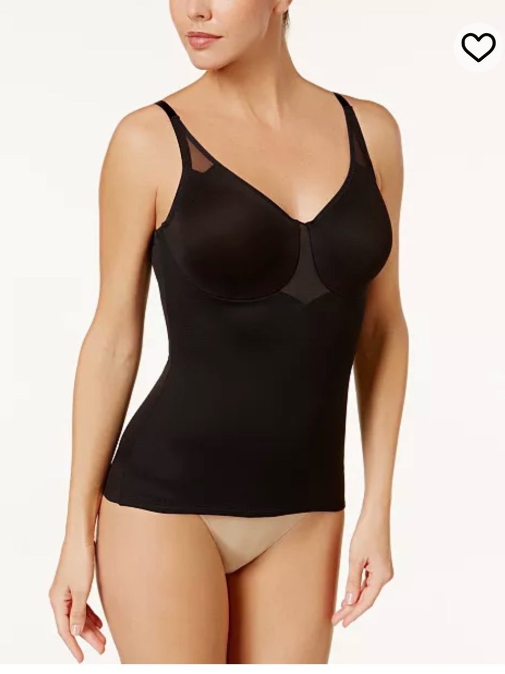 NWT Miraclesuit Extra Firm Tummy-Control Underwire Camisole 36 DD Black 2782